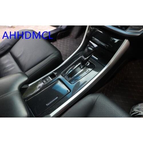Car Interior Mouldings Modification Decorative Trim Frame Interior Sequins Carbon Fiber Color For Accord IX 2014 2015 2016 2017