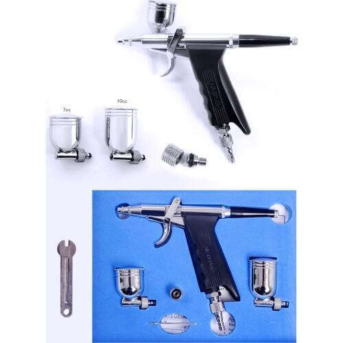 Dual Action Air brush Kit 0.3mm Needle Air Brush Spray gun for Car Decoration Art tattoos pro paint brushes without compressor
