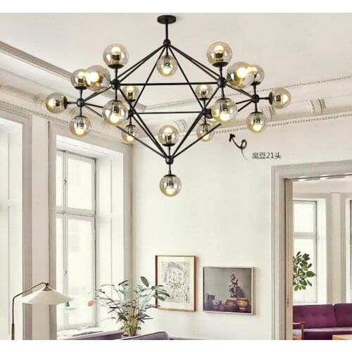 Nordic led stone hanging lamp chandelier lustre suspension pendant lamp living room pendant light bedroom hanging lamp