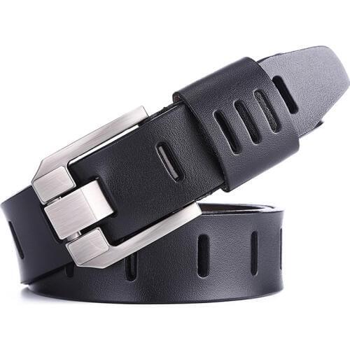 New retro Men belt High quality Imitation leather Alloy pin buckle belt fashion Men Business casual belt