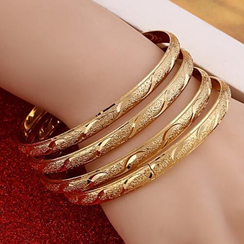 Wholesale Fashion Dubai Bangle Jewelry Gold Ethiopian Bracelet for Women Africa Items