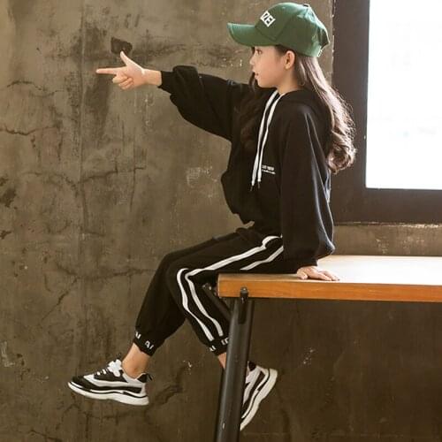 Teenage Girls Clothing Set for 12 years 2019 Autumn Long Sleeve hoodies Sweatshirt + Pant Two Pieces Back To School Outfits