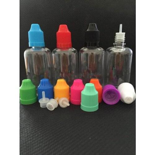 30ML E Liquid Bottle 2000pcs PET Plastic Dropper Bottles With ChildProof Cap and long fine tips Clear Eye Liquid Bottle