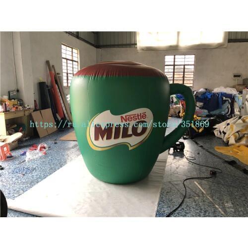 Sale of inflatable advertising display coffee cups, large PVC inflatable gas cup models