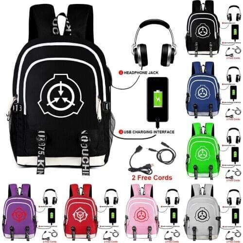 Scp Backpack Women Men Student School Shoulder Travel Backpack Notebook Bags
