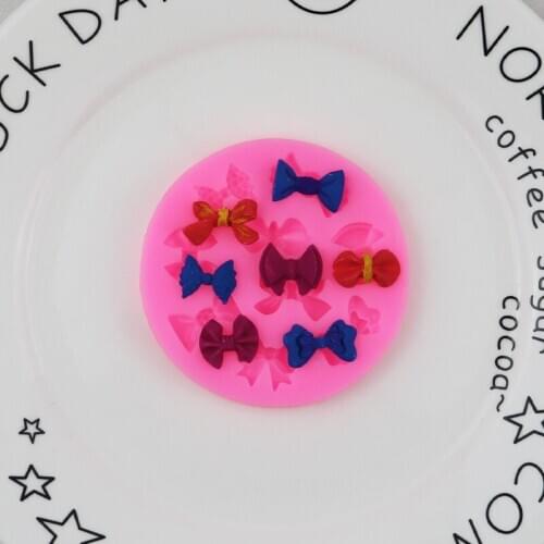 Small Bowknot Fondant Silicone Mold, Hand-decorated Epoxy Mold, DIY Baking Ultra-light Clay Mold