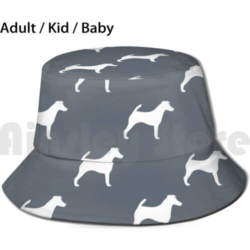 Smooth Fox Terrier Silhouette ( S ) Sun Hat Foldable UV Protection Smooth Fox Terrier Fox Terrier Terrier Dog Pets Animals