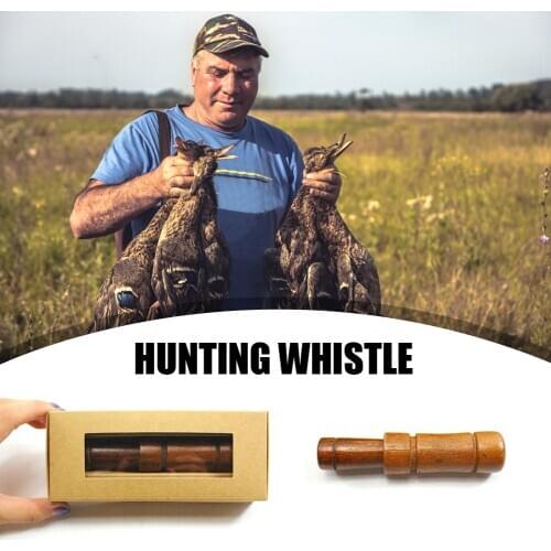 Outdoor Hunting Loud Call Whistle Decoy Imitate Mallard Pheasant Caller Whistle Wooden Bird Goose Voice Trap Hunting Small Tool