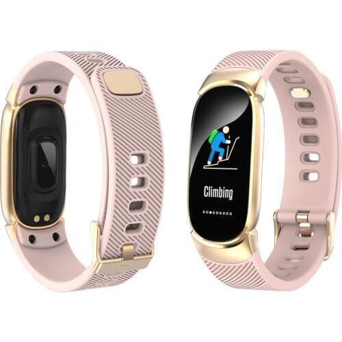 New Sports Waterproof Smart Watch Women Smart Bracelet Band Bluetooth Heart Rate Monitor Fitness Tracker Wristband Metal Case