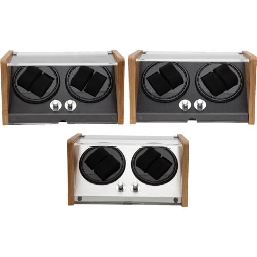 Watch Winder for Automatic Watches Storage Display Box Case Automatic Mechanical Watch Collector Black Carbon Fiber EU Plug