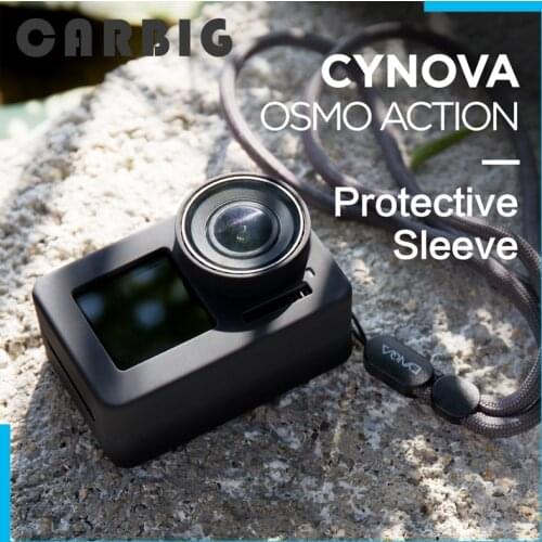 High-quality OSMO ACTION Silicone Protective Case + Adjustable Lanyard for DJI Osmo Action Accessories