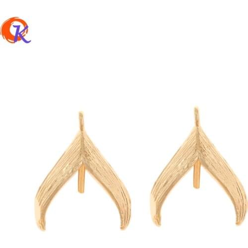 Cordial Design 50Pcs 12*15MM Jewelry Accessories/Hand Made/Genuine Gold Plating/DIY Earrings Making/Jewelry Findings Component