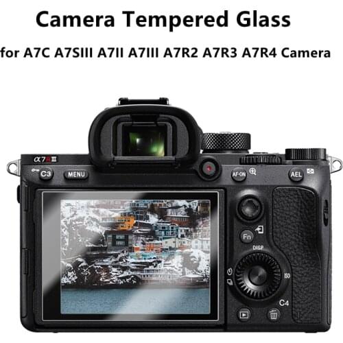 2PCS Camera Original 9H Camera Tempered Glass LCD Screen Protector for Sony A7C A7SIII A7II A7III A7R2 A7R3 A7R4 Camera