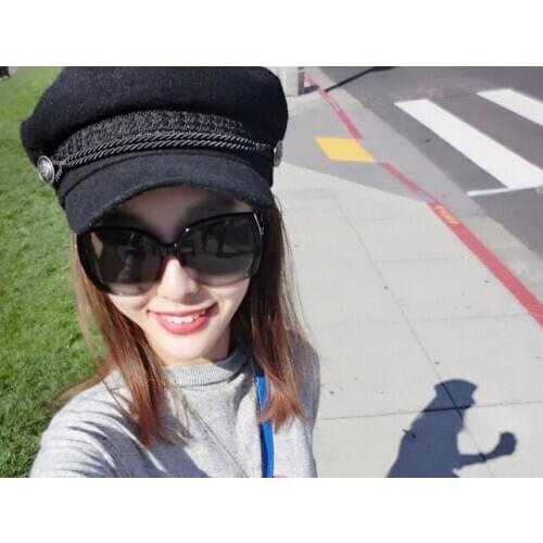 1pcs/lot womens newsboy caps unisex cotton octagonal Cap ladies Unisex Retro flat hat