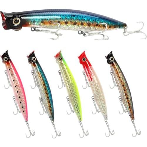 1pcs Popper Fishing Lures 13g 11cm Topwater 3D Eyes Isca Artificial Crankbait Wobblers Bass Swim Hard Bait Sea Tackle