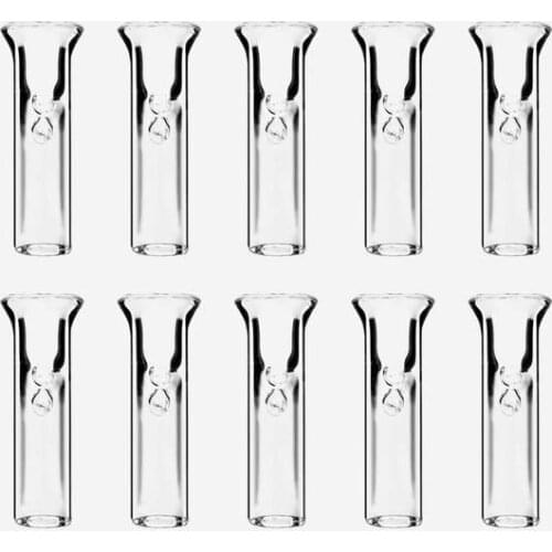 4Pieces Clear Glass Filter Tips for Joint Tobacco Rolling Papers With Tobacco Cigarette Holder