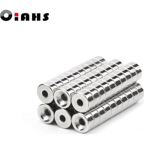10pcs 40 x 20 mm Hole: 10mm super Strong Round Neodymium Countersunk Ring Magnets Rare Earth N50 Free Shipping