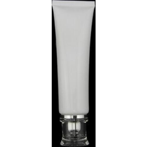 100pcs 50ml round white empty cosmetic soft tube, 50ml plastic cosmetic soft empty tube, 50ml soft cream tube with aluminium cap