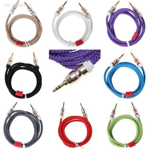 100pcs/lot Wollens thick wool fabric Audio Cable 3.5 mm to 3.5mm Aux Cable Male to Male Kabel Car Aux Cord for xiaomi/Samsung