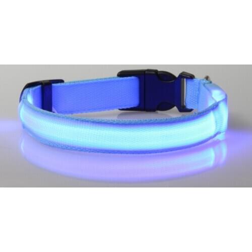 30PCS / LOT Pet Supplies Dog LED Light Collar Creative Adjustable Pet Luminous Collar Dog Night Safety Flashing Glow Necklace