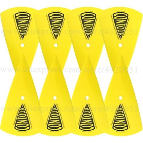 8pcs Vinyl Film Wrapping Scraper Auto Window Tint Tool Yellow Go Corner Carbon Fiber Vinyl Car Wrap Squeegee Accessories 8A13