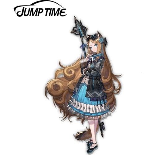 Jump Time 13 x 6.6cm For Arknights Iris Anime Waifu Car Stickers Windows Waterproof Decal Motorcycle Laptop Bumper Decoration