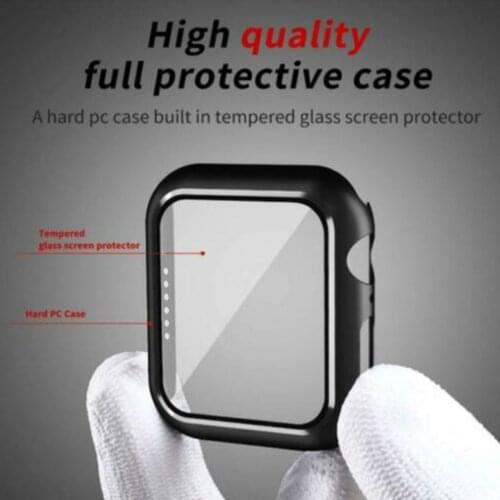 Cover For Apple Watch case 44mm 40mm bracelet Tempered Glass for iWatch 42mm 38mm 42 for apple watch series 6 5 4 3 44 42 38 mm