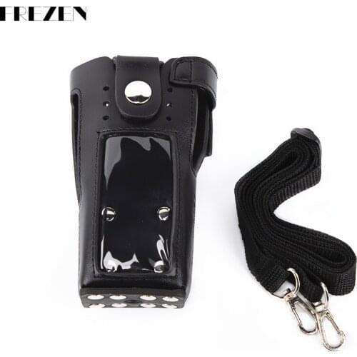 Holster GP338D Anti-fall Durable Protective Cover Leather Pouch For Motorola XIRP8668 P8660 walkie talkie