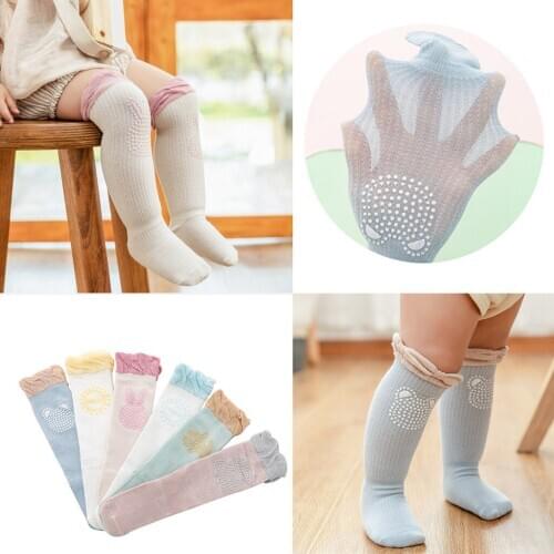 Kids Baby Boys & Girls 3/4 Knee High Spanish Style Plain Ribbed Socks Fashion Summer Baby Mesh Bow Socks 0-3 Years #l