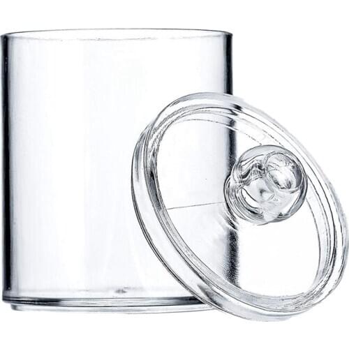 Dispenser Apothecary Jars Bathroom Holder Storage Canister Clear Plastic Acrylic Jar For Cotton Ball,Cotton Swab,Q-Tips,Cotton R