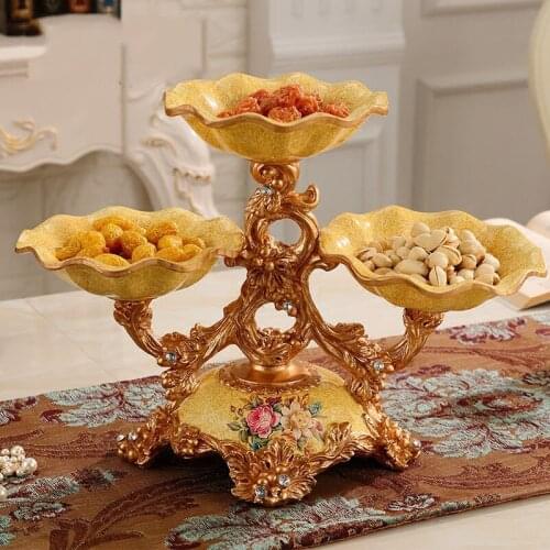 EUROPEAN LUXURY FRUIT PLATE RESIN ACCESSORIES HOME LIVINGROOM COFFEE TABLE FIGURINES DECORATION HOTEL OFFICE FURNISHING CRAFTS