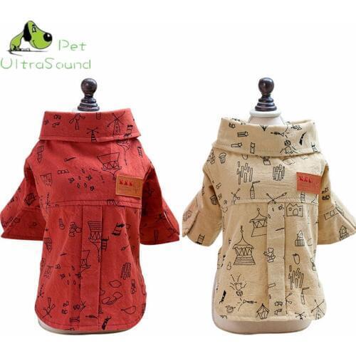 Graffiti Dog Clothes Classic Pet Dog Hoodies Clothes For Small Dog Autumn Coat Jacket for Yorkie Chihuahua Puppy Clothing