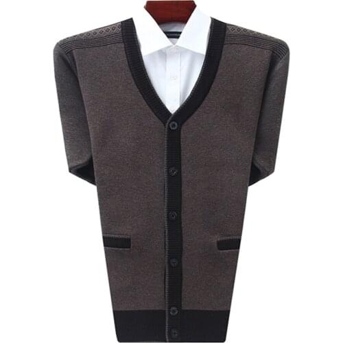 JUCHU TOP Mens Wool Cardigans