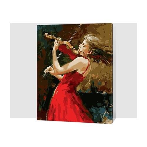 MaHuaf-X080 Violin artist style Painting By Numbers DIY Handpainted child Gift Coloring By Number on Canvas Painting home decor