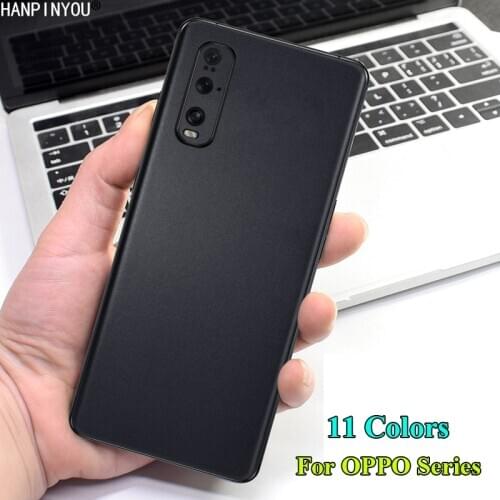 For OPPO Find X2 K3 / K1 / RX17 Neo / AX7 Pro Back Simulation Metal Decal Sticker Matte Ice Screen Protector Film