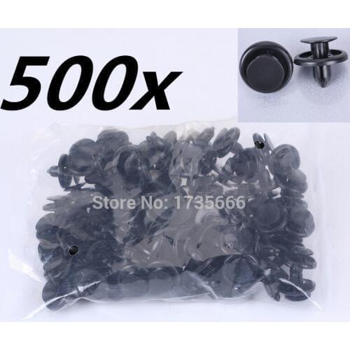 500PCS Black Plastic Rivet Trim Clip Wheel Arch Lining Fender Liner Splashguard 90467-07166 For Toyota Aygo Corolla For Lexus GS
