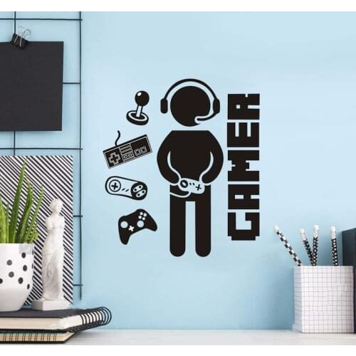 Wall Sticker PVC Decals Removable Background Decoration Gamer for Home Bedroom SNO88