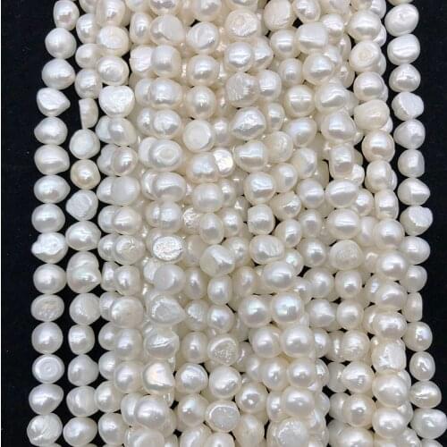 MeiBeads 4-10mm 30pcs/Lot Natural Freshwater Pearl Cross Hole Smooth Baroque Special-Shaped Loose Bead DIY Jewelry Material 2021