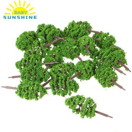 NEW 20Pcs/lot Scale Architectural Model Trees Landscape Scenery Miniatures Tree Building Kits Toys for Children 2018
