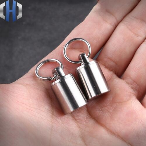 New Titanium Alloy Waterproof Bin Mini Waterproof Tank Portable Waterproof Bin Small Pill Bottle Portable Emergency Pill Bottle