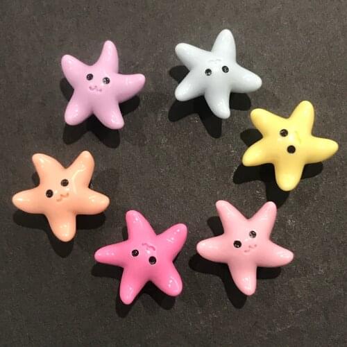 6Pcs/Pack Cartoon FishStar Resin Shoe Charms 3D Shoe Accessories Decoration Diy Wristbands Backpack Shoes Party Gift