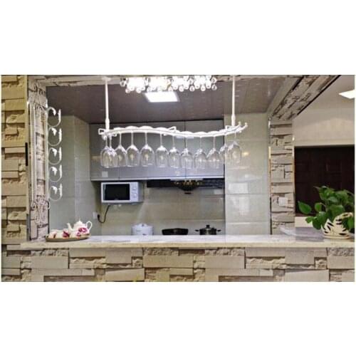 Hanging glass frame. Wine rack. The bar glass. Upside down glass frame