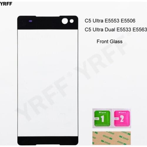 6.0 inch Glass Panel For Sony Xperia C5 Ultra 5506 E5533 Dual E5563 E5553 Front Outer Glass Screen Panel (No LCD Touch Screen)