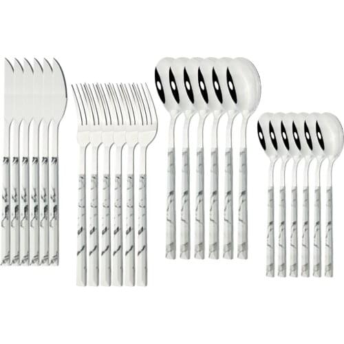 Vintage Stainless Steel Cutlery Set Forks Knives Spoon Tableware Set Kitchen Silverware Dinnerware Set with Mirror Dropshipping