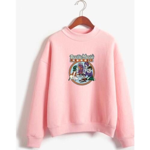 Vintage hoody 80 s 90 s Kleidung Harajuku Streetwear Tumblr sweatshirt Devils Music singing along Womens sweatshirt Printed Cartoon Graphic hoodie Custom Oversize Autumn And Winter Tees