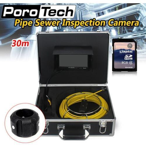 WP70 30M Waterproof Drain Sewer check Endoscopy 23mm Camera Pipeline Snake System DVR plumbing inspection yellow 1000 TVL HD