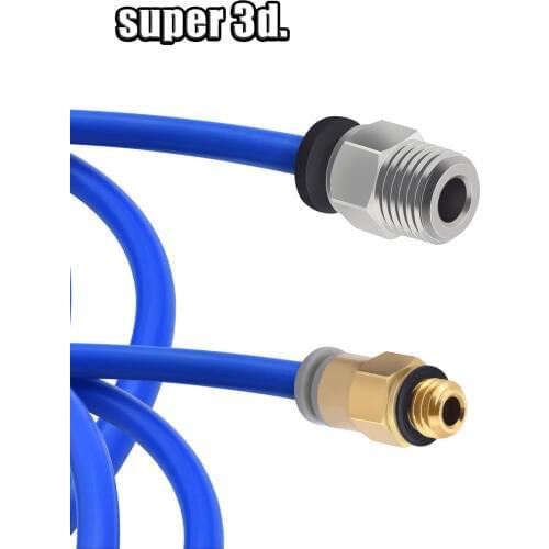 1 meter blue PFA PTFE tube 1.75mm ID 2mm OD 4mm PiPe + SMC quick connector pc4 m6 Fittings+black pneumatic connector bowden