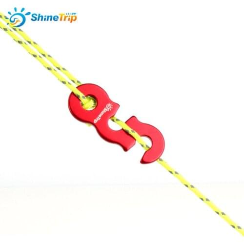ShineTrip 10pcs Tent Rope Buckles Aluminum Alloy Outdoor Camping Wind Rope Stopper Wigwam Awning Adjustable Buckle