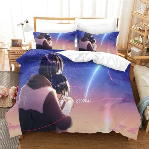 Japanese Animation Sexy Beauty Girl Bedding Set Cute Cartoon Bedding Pillowcase Lovely Boy Girl Gift 2-3 Pieces Home Textile