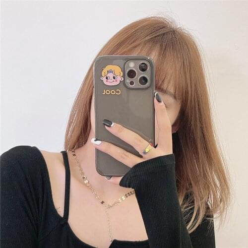 2021 Straight TPU Phone Capa Case For iPhone 12Mini/11/12Pro Max XR XS Max Precision Cool Boy Funda Cover For iPhone SE 7 8Plus